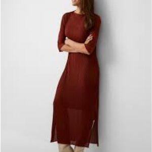Uniqlo boat neck long sleeve dress, size Large